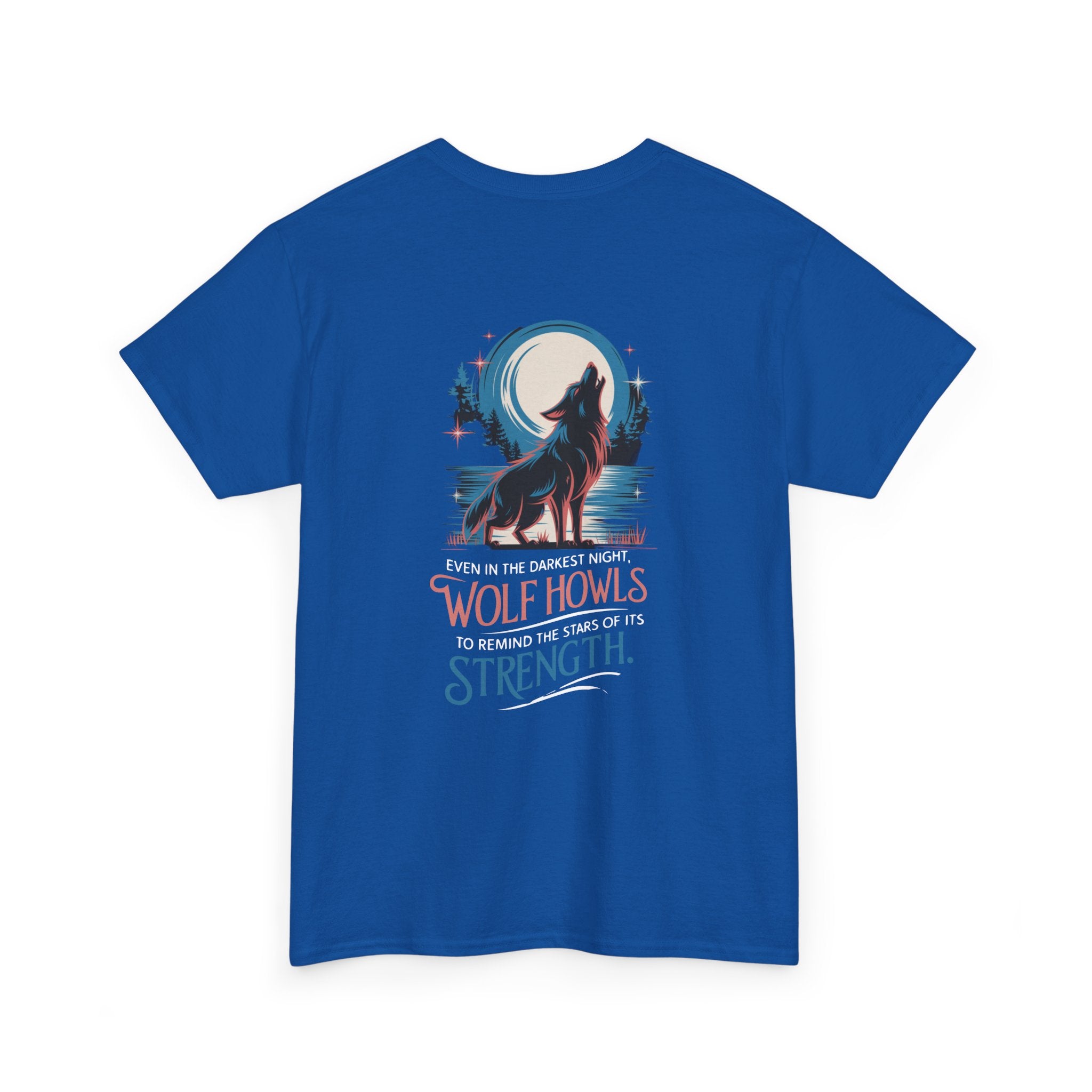 Unisex Heavy Cotton Tee: "WOLF HOWLS" - T-Shirt