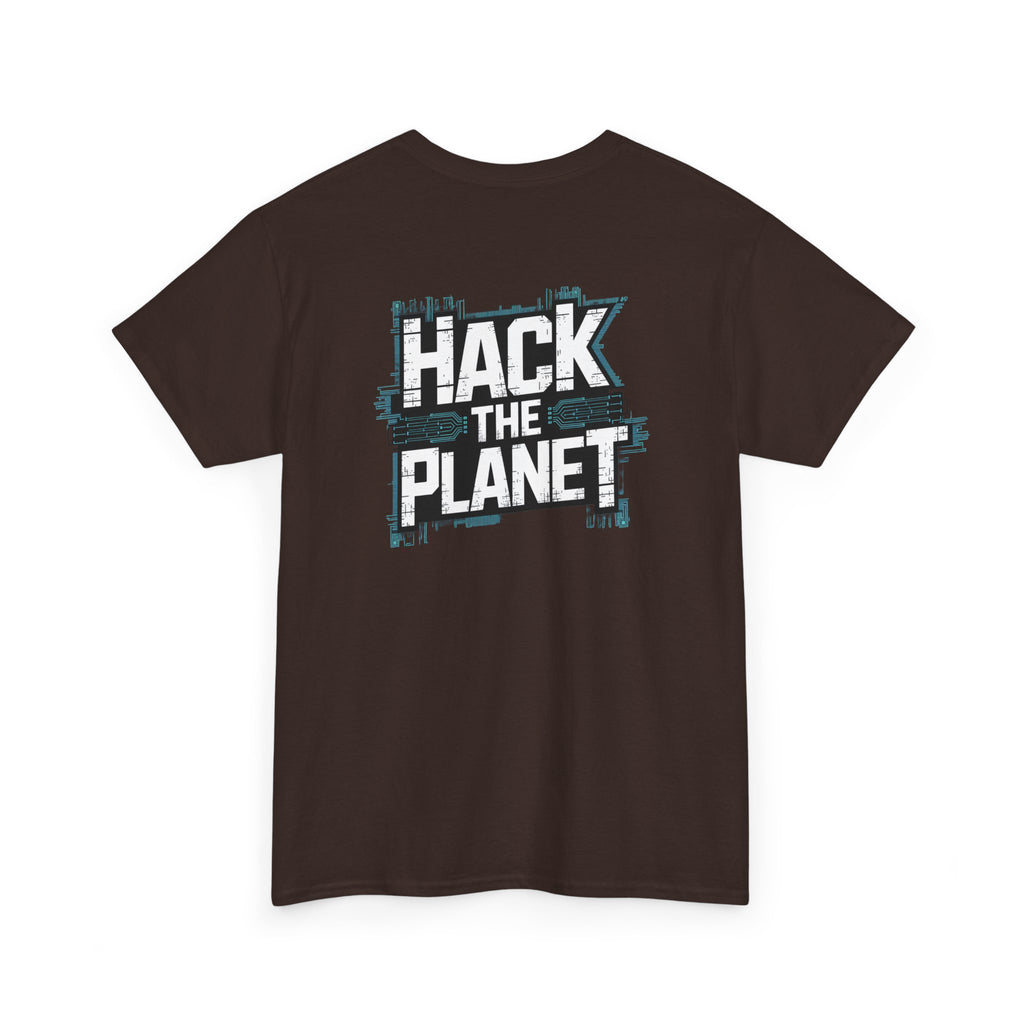 Unisex Heavy Cotton Tee: "Hack the Planet" - T-Shirt