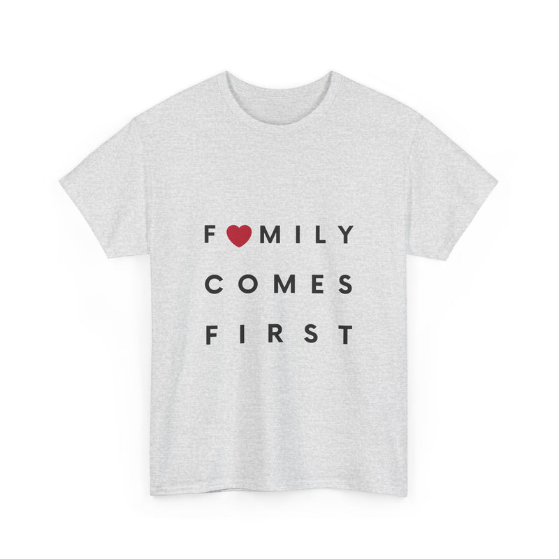 Family Comes First Unisex Heavy Cotton Tee