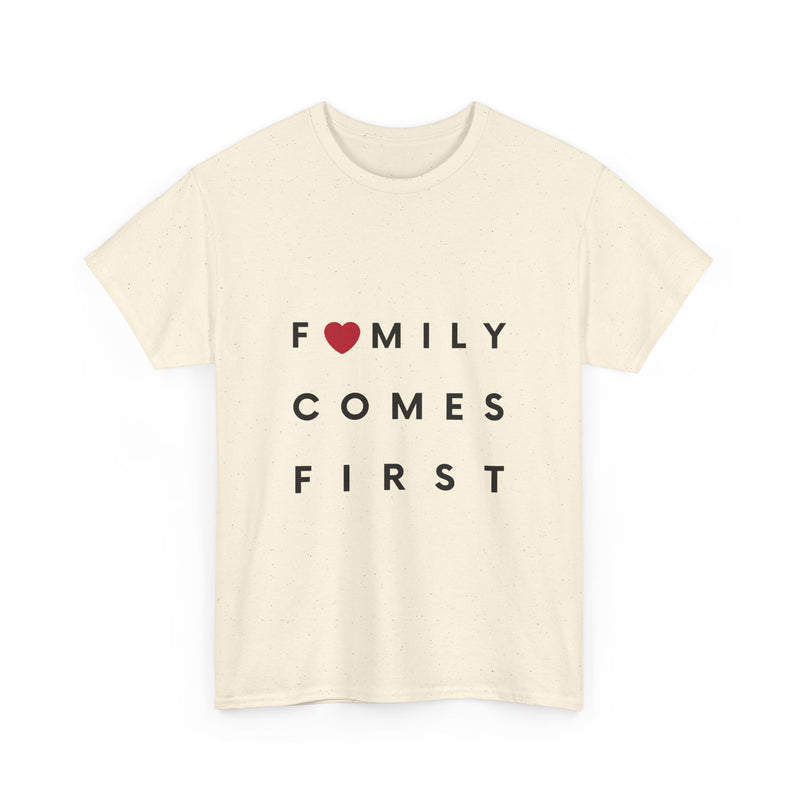 Family Comes First Unisex Heavy Cotton Tee