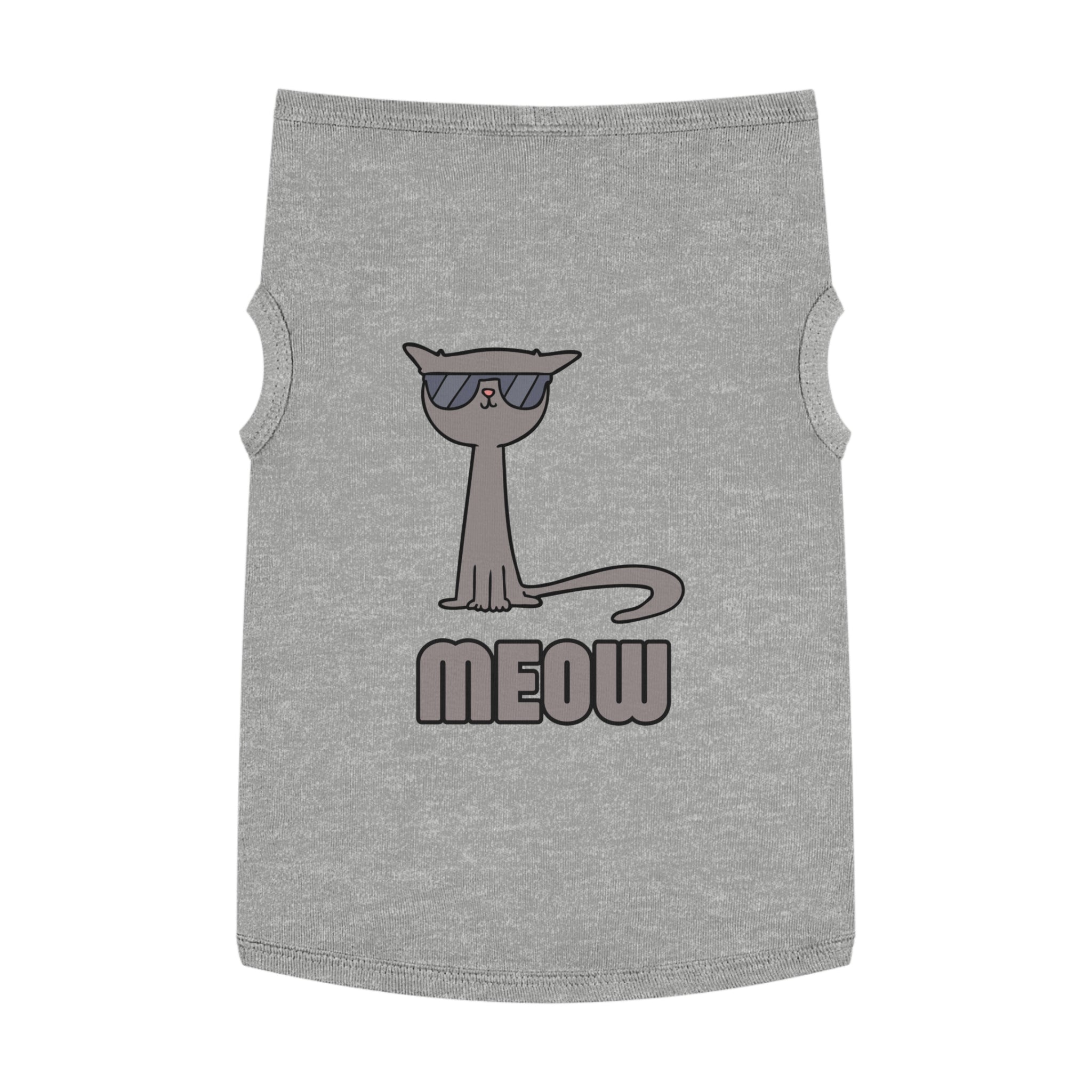 Cool Cat Pet Tank Top - Fun Meow Design for Stylish Pets