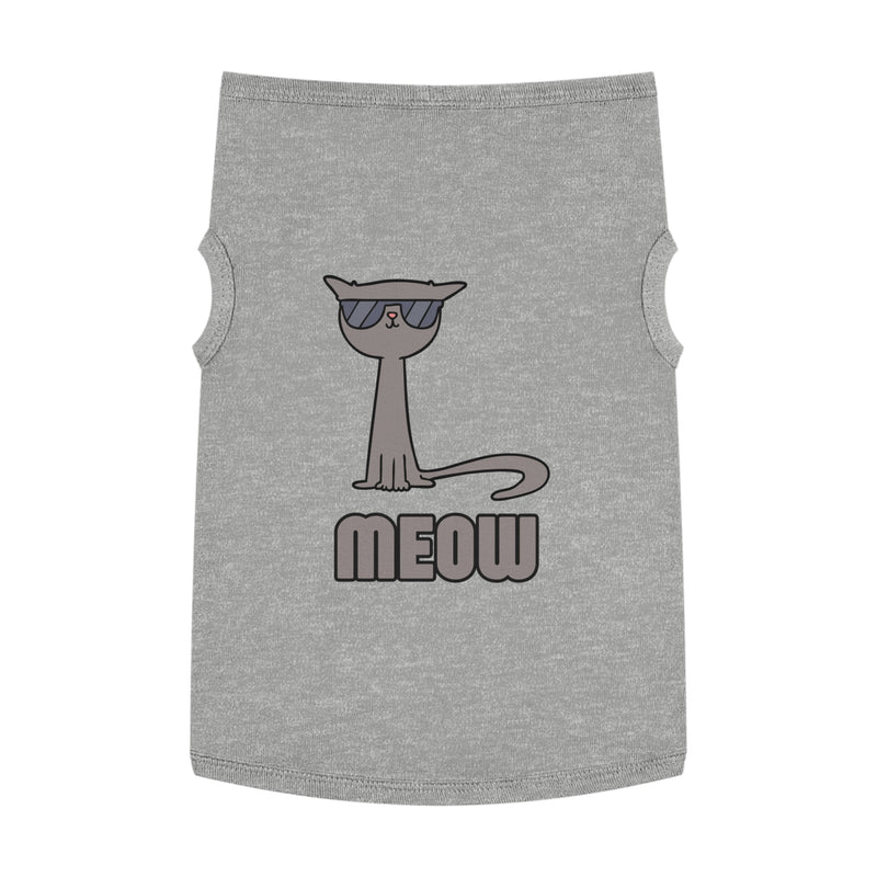 Cool Cat Pet Tank Top - Fun Meow Design for Stylish Pets