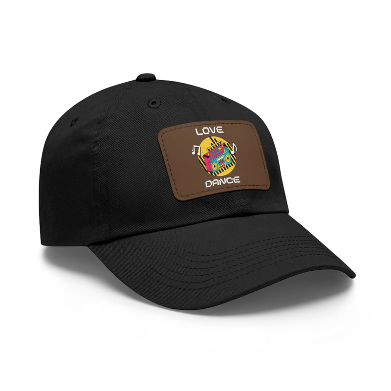 Love Dance Dad Hat with Leather Patch - Casual Style for Dance Lovers