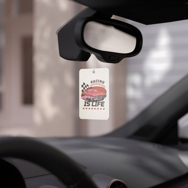 Racing Is Life Car Air Freshener - Perfect for Car Enthusiasts