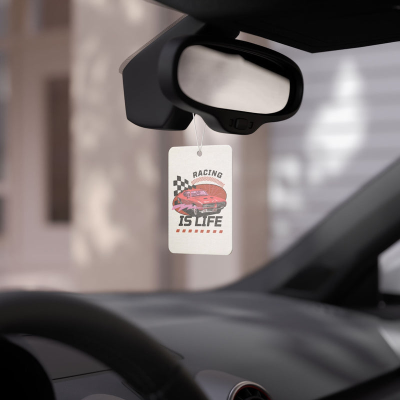 Racing Is Life Car Air Freshener - Perfect for Car Enthusiasts