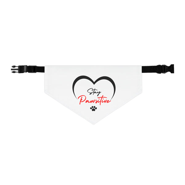 Stay Paw-sitive Pet Bandana Collar - Cute Dog Accessory for Positive Vibes