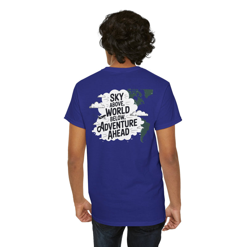 Unisex Heavy Cotton Tee: "sky above world below" T-Shirt